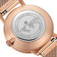 Crystal Lively Locket Watch | Women Rose Gold Minimalist Watch with Secret Locket to Store Charms