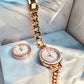 Rose Gold Natural Gemstone Inspiration Watch with the 2nd Watch Dial