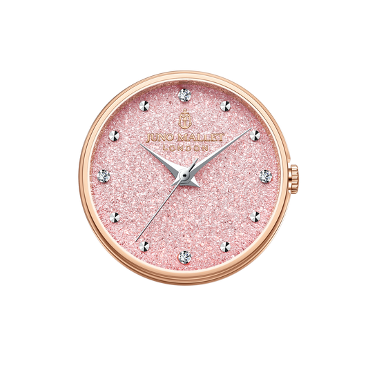 Shining Sweet Pink Watch Dial