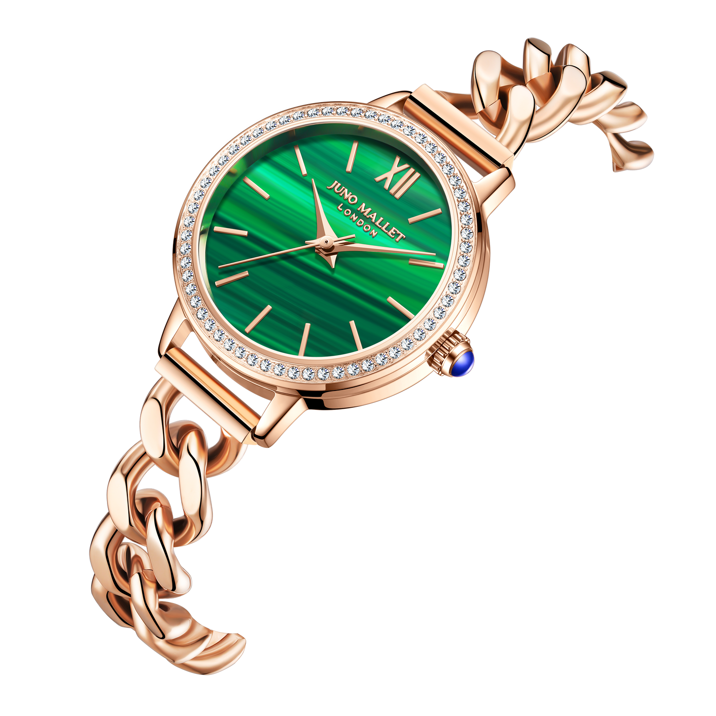 美人魚珍珠手錶與她的第二個錶盤復古孔雀石“臉”|浪漫奢華套餐 |給她的禮物