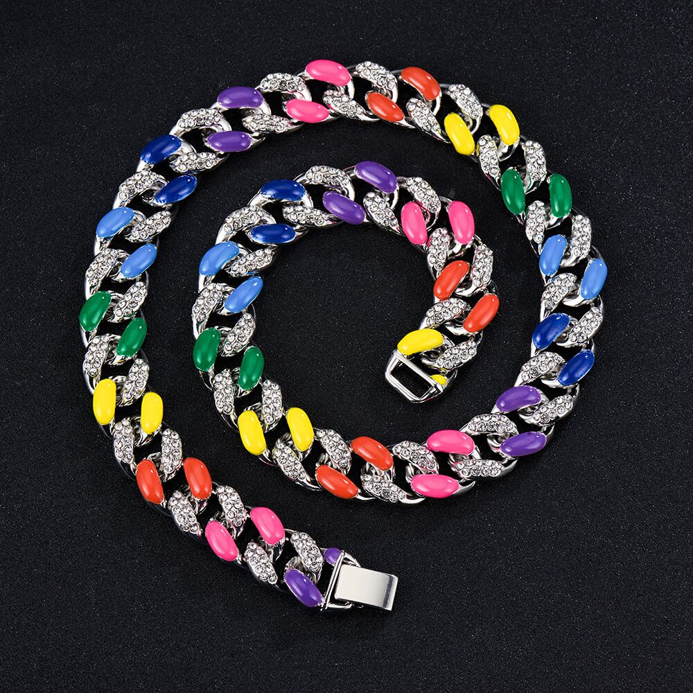 HIP ICE · COLORFUL NECKLACE TENNIS CHAIN