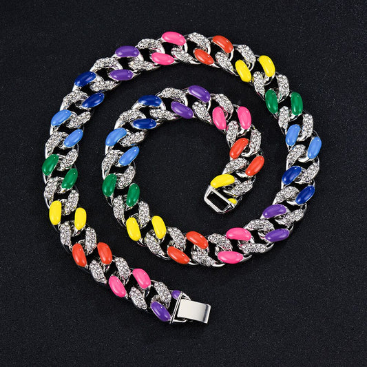 HIP ICE · COLORFUL NECKLACE TENNIS CHAIN