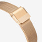 APOLLO Women 36mm Gold Tone Minimalist Bracelet Watch with Changeable Bezels